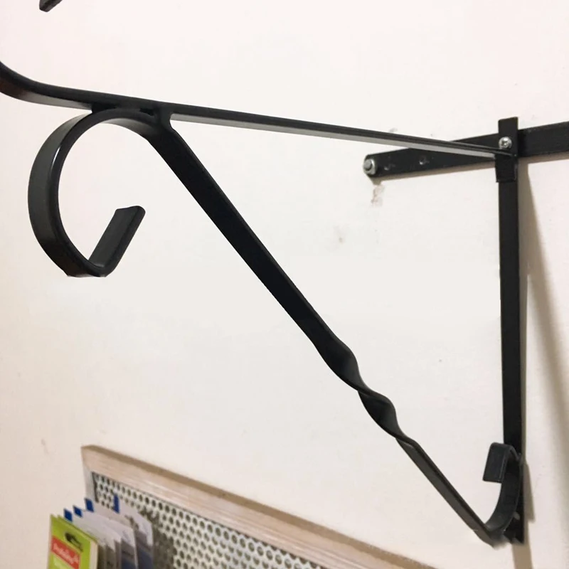 

1PC Metal Garden Wall Light Hanging Flower Plant Hanger Pot Bracket Hook Shelf Stand Holder