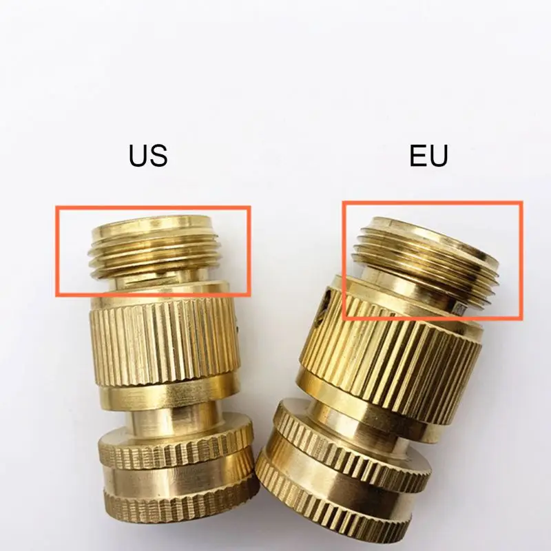 

Quick Connect 3/4 inch Hose Connector Brass Easy Fitting Quick Disconnect Hose