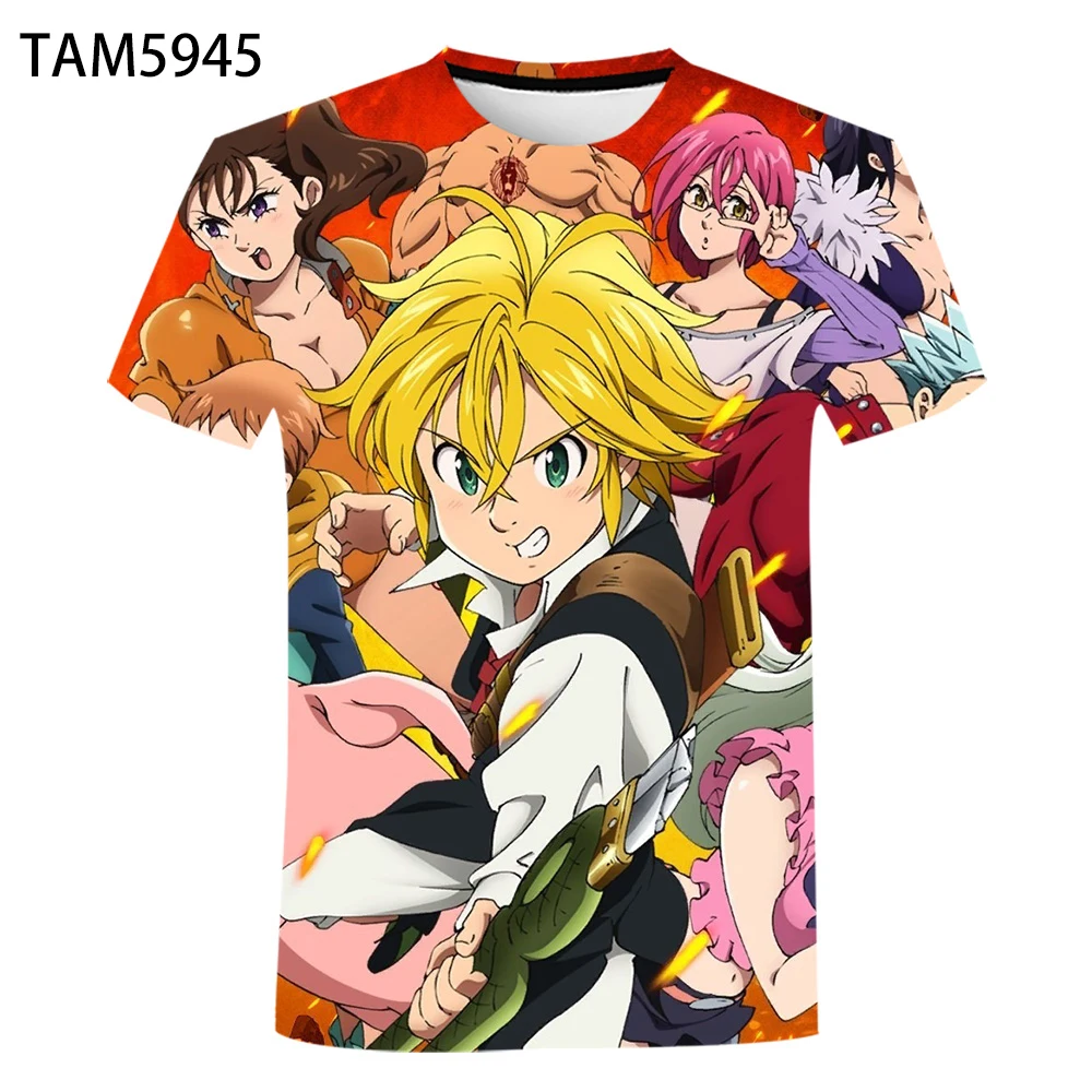 

Short Sleeve T-shirt Trend Top New Young Children's Street Japanese Anime 3D Men's Women's 2021 Summer Printing Tees Casual Trip