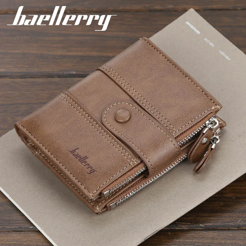 2020 Винтажный Мужской кошелек из искусственной кожи брендовый Роскошный короткие