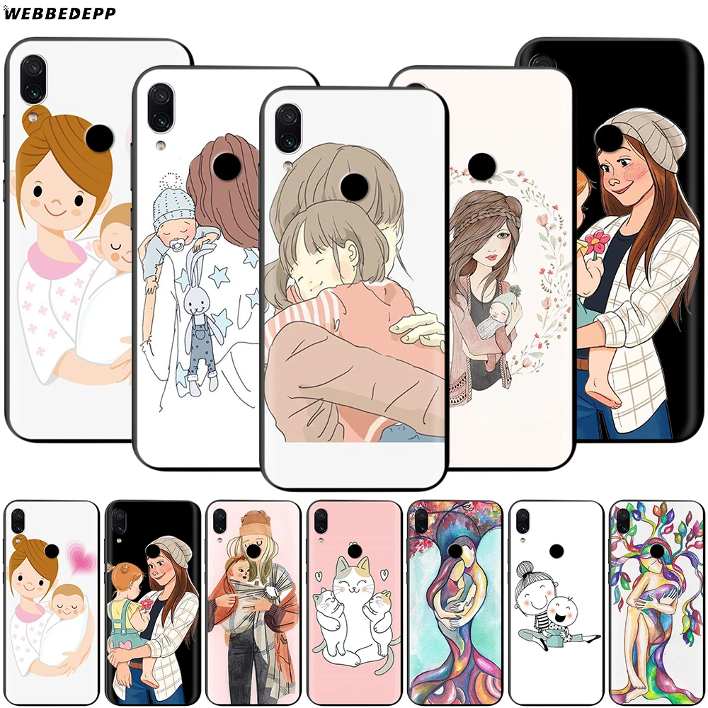 Чехол для девочек королевы мамы и ребенка Xiaomi Redmi Note 8 MI 3 6 9 A1 A2 A3 8A 6X 9T CC9 Lite SE Pro Max F1