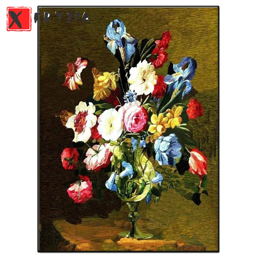

New Year Gift Diamond Painting Blooming DIY 5D Full Square round Diamond Embroidery Diamond Mosaic Cross Stitch home decoration