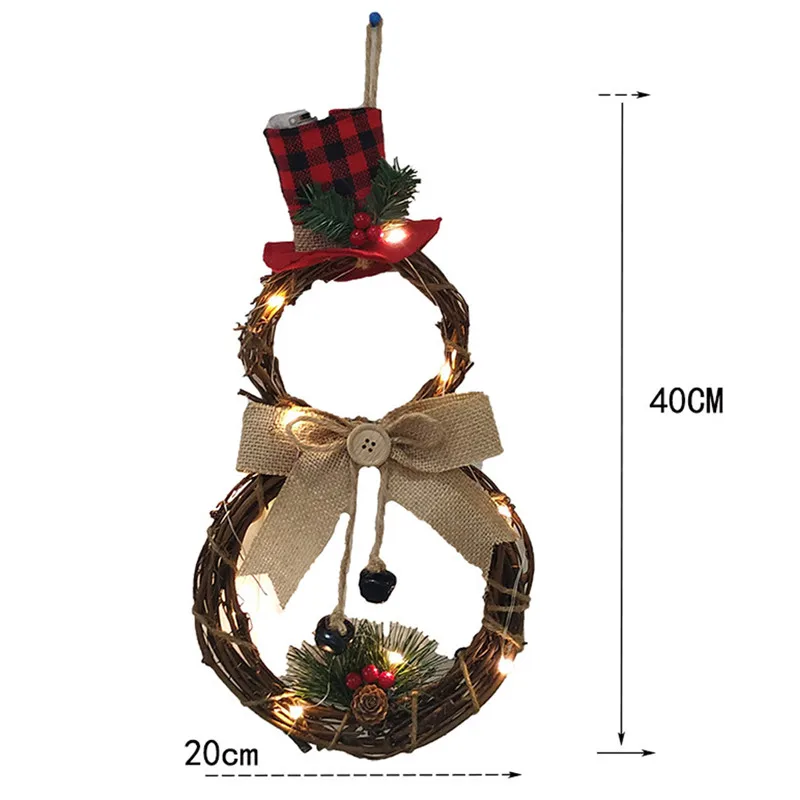 2020 новые Елочное украшение Рождественский венок настенная подвесная гирлянда