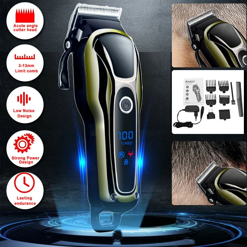 Электрическая Мужская машинка для стрижки волос бритва триммер перезаряжаемая