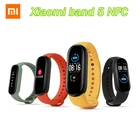 Умный Браслет Xiaomi Mi Band 5 NFC, 1,1 дюйма, AMOLED, цветной экран, пульсометр, фитнес-трекер, Bluetooth 5,0, водонепроницаемый Miband5