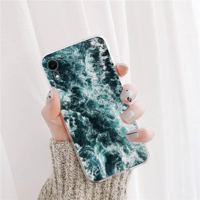 

YNDFCNB Blue sea Phone Case For iPhone X XS MAX 11 12 pro max 6 6s 7 7plus 8 8Plus 5 5S XR se 2020 case