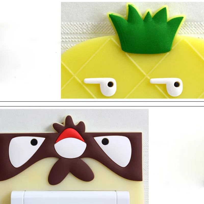 

Cute Cartoon 3D Wall Switch Panel Stickers Children Room Luminous Switch Light Home Decoration