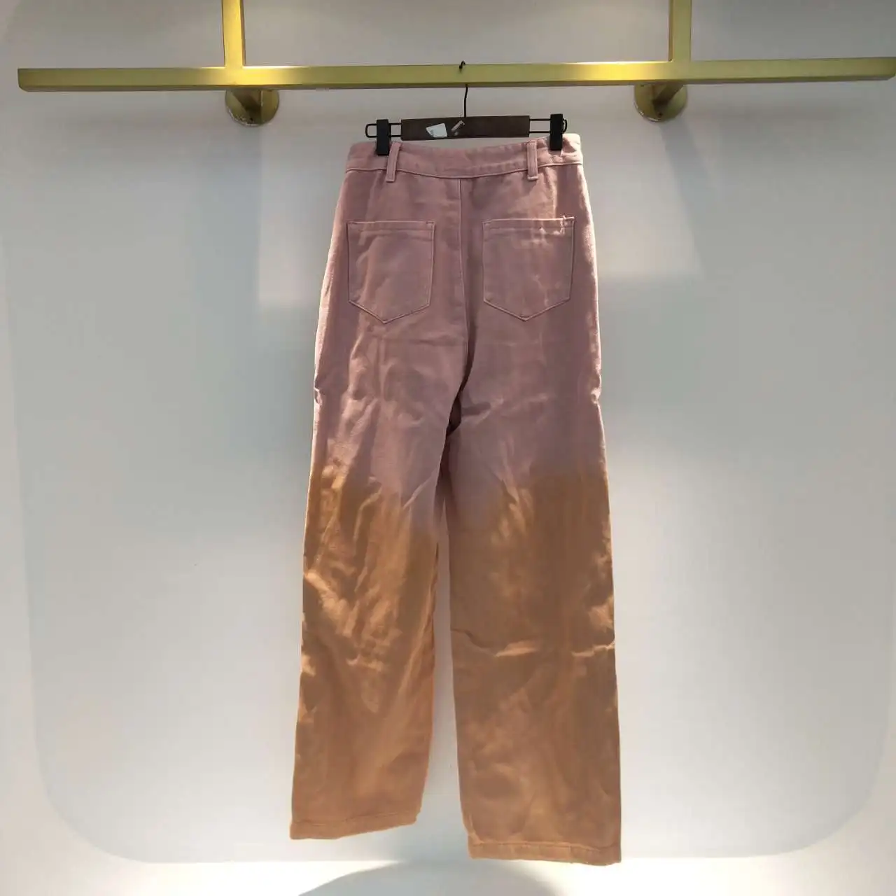 

SHENGPALAE Gradient Color Front Pocket Jeans Women's Spring 2021 New High Waist Straight Tube Denim Pants Female Fashion 5B1005