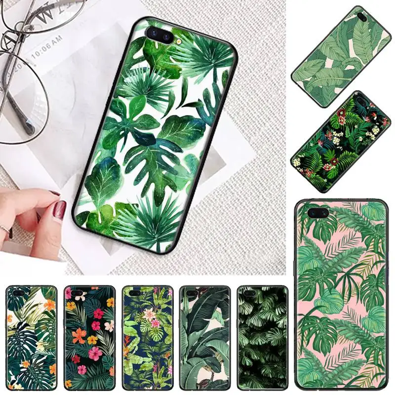 

Banana Retro Leaves flower Phone Cases For OPPO A ax 3 5 3 37 57 59 37 73 75 83 71 2018 11 1k s PRO cover funda coque