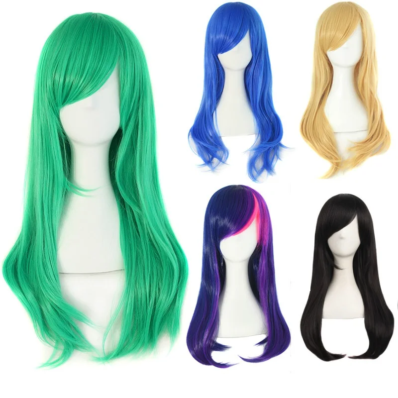 MapofBeauty 24 дюйма длинные кудрявые женские парики для косплея зеленый цвет