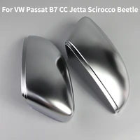 matte chrome rearview mirror cover cap car mirror cover for vw passat b7 cc jetta scirocco beetle car styling car accessories