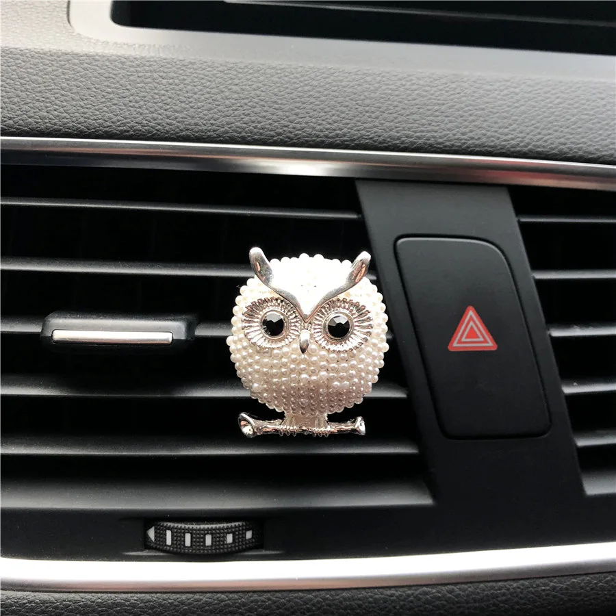 Украшение для автомобиля в виде жемчужной совы аксессуары интерьера