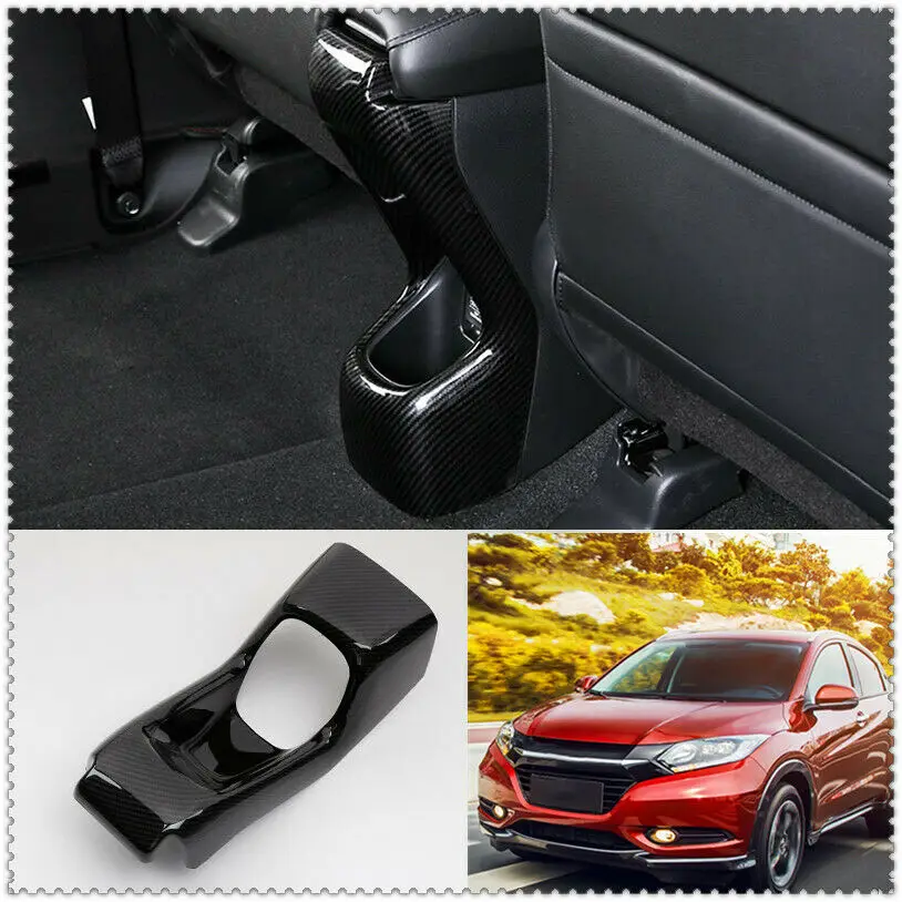 

For Honda HRV HR-V 2016-2020 Carbon fiber rear air outlet vent Anti-kick panel trim Car modification Auto parts