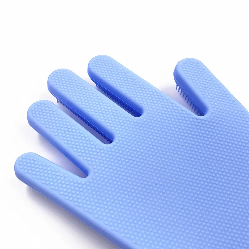 1 пара кухонных силиконовых перчаток для чистки Волшебные силиконовые перчатки