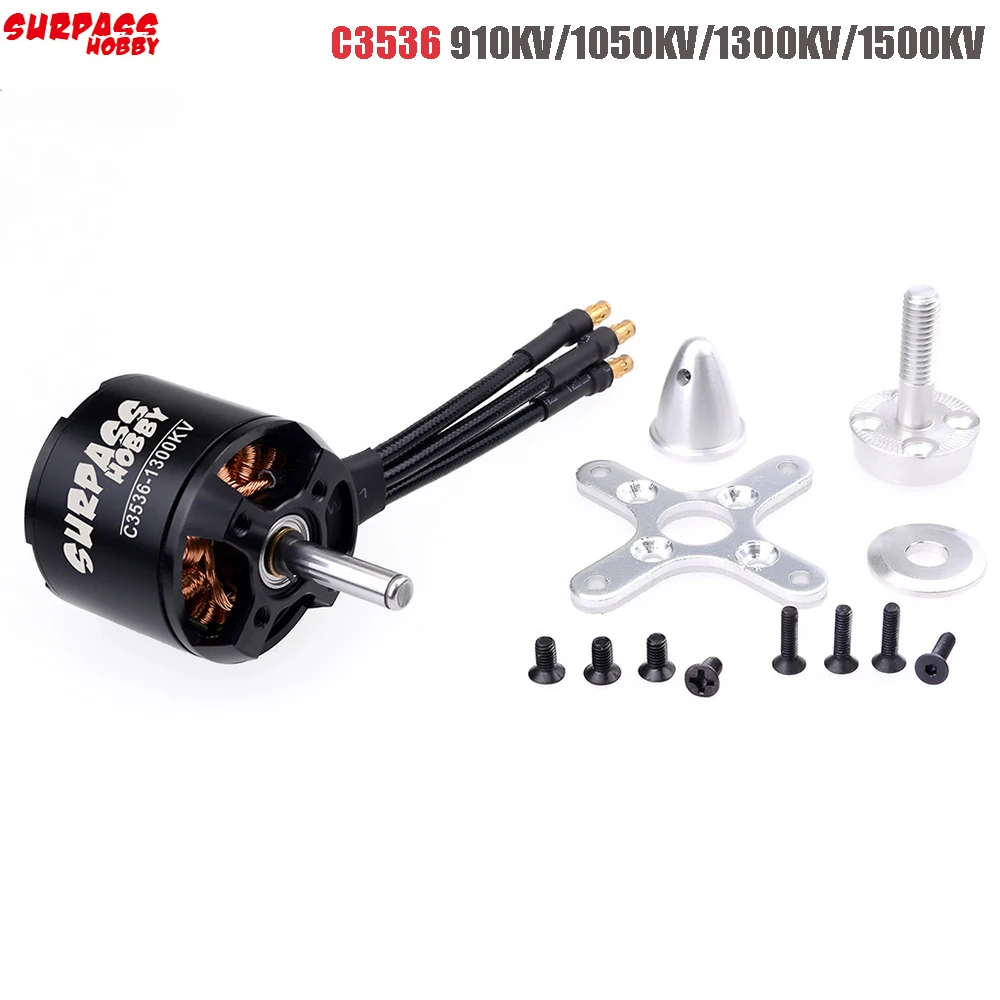 Двигатель SURPASS HOBBY 2814 C3536 бесколлекторный 910KV 1050KV 1300KV 1500KV 14 полюсов для радиоуправляемого самолета с неподвижным крылом планерный самолет