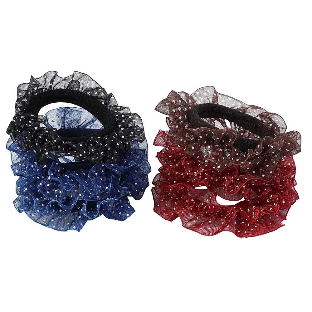 Molans 10PCS кружевной безшовный шов Линия Пятиконечная Звезда/Точечный узор Волос Круг Смешанный Цвет Случайная Доставка Девочка Аксессуары.