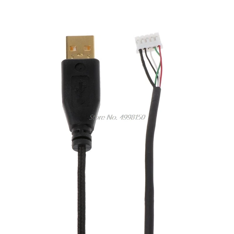 Позолоченный прочный нейлоновый Плетеный usb кабель для мыши сменный провод