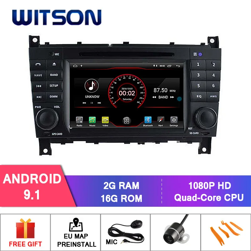 WITSON Android 9 0 IPS HD экран для BENZ C Class W203 CLC G W467 автомобильный DVD 4 Гб RAM + 64 FLASH 8 Octa Core DVR/WIFI