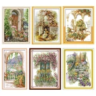 Набор для вышивки крестиком, вышивка, рукоделие, садовый угол, DMC 11CT 14CT, принт, счетная ткань, ручная работа, украшение нитками
