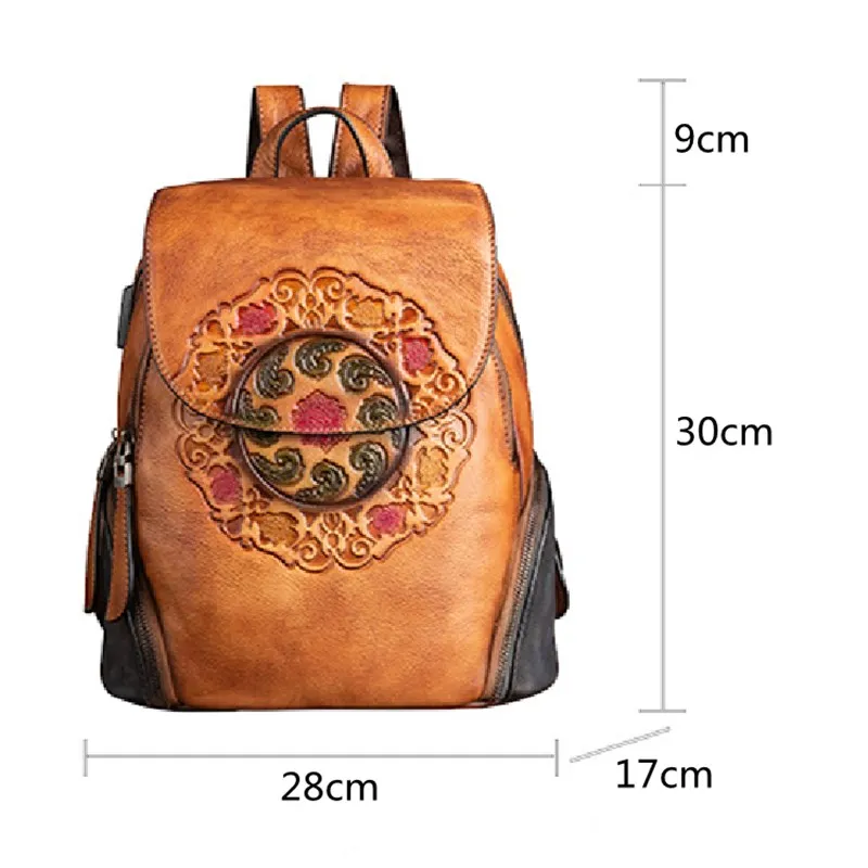 

Women Genuine Leather Backpack Student School Book Bag Lady Travel Laptop Business Work Bag Knapsack For Teenager Girl Back Pack