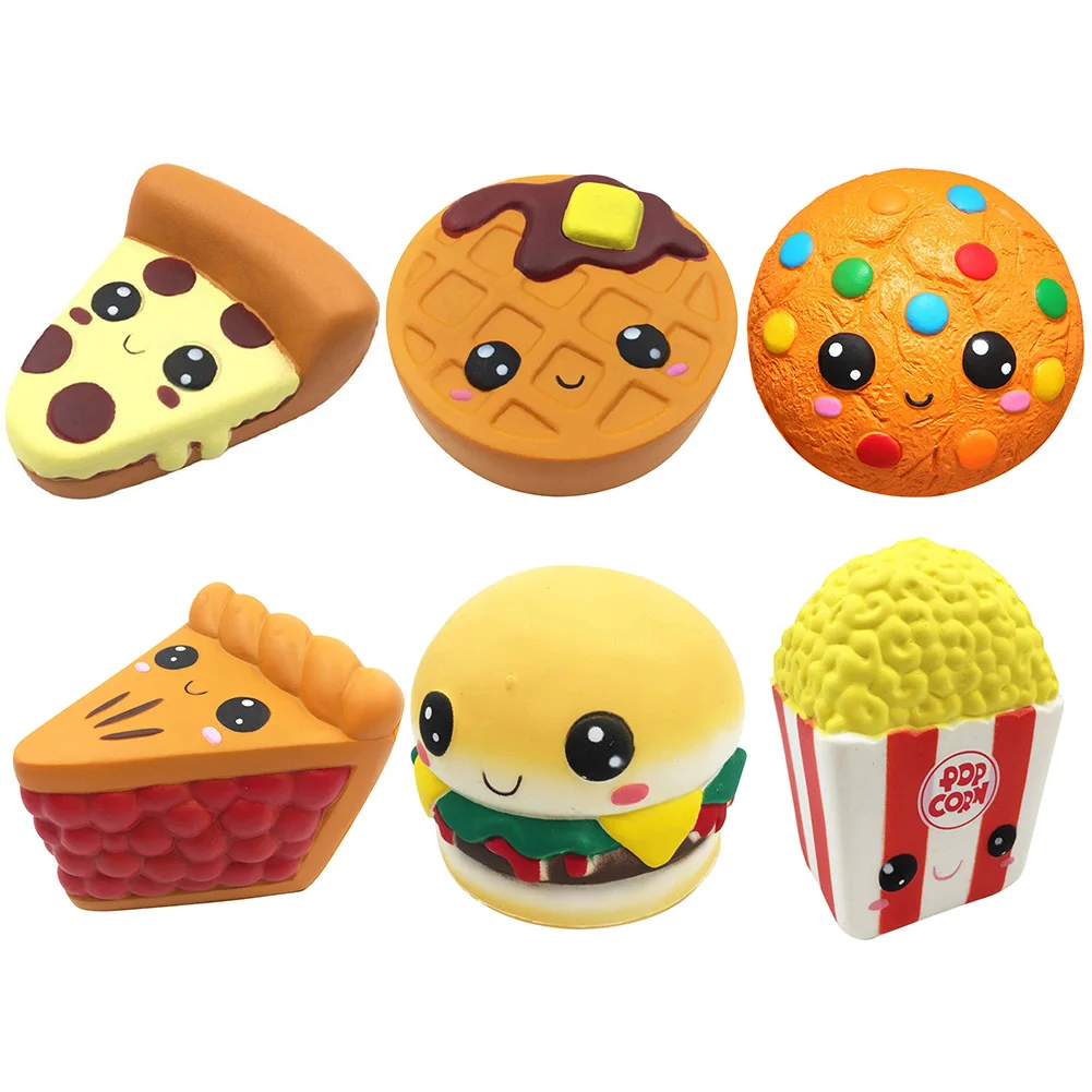 

Funny PU Cartoon Cute Simulated Expression Bread Squeeze Decompression Toy Stress Relief Healing Simulation Sensory Fidget Toys