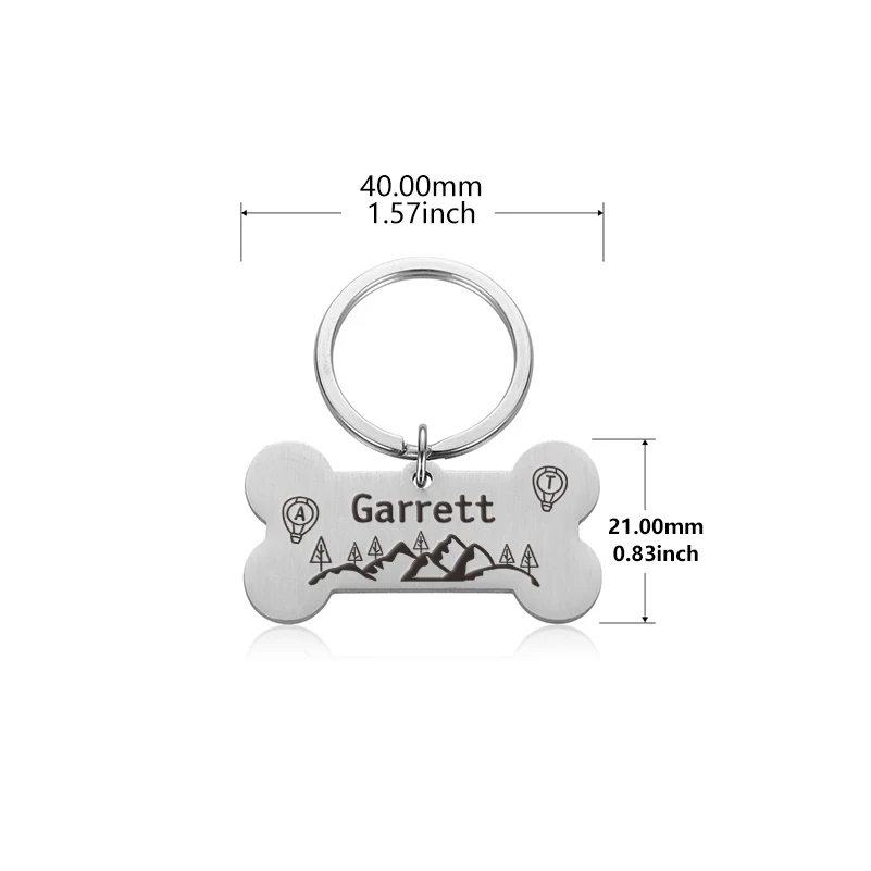 personalized dog id tag keychain engraved pet name address phone for cat puppy anti lost dog collar tag keyring pet accessories free global shipping