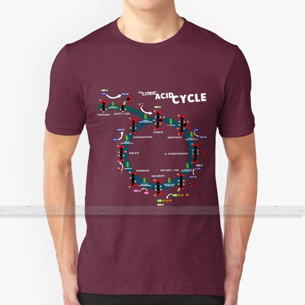 

The Citric Acid Cycle T - Shirt Men 3D Print Summer Top Round Neck Women T Shirts Pedagogy Nadh Cac Biology Biologist Atp