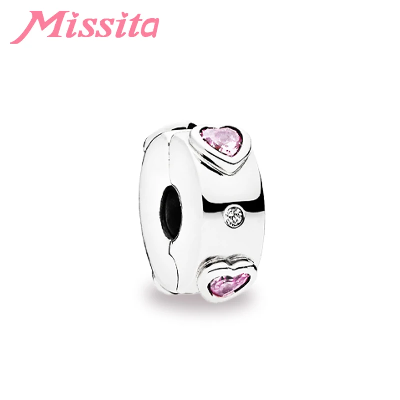 MISSITA браслет с розовым сердечком и пряжкой для позиционирования женщин