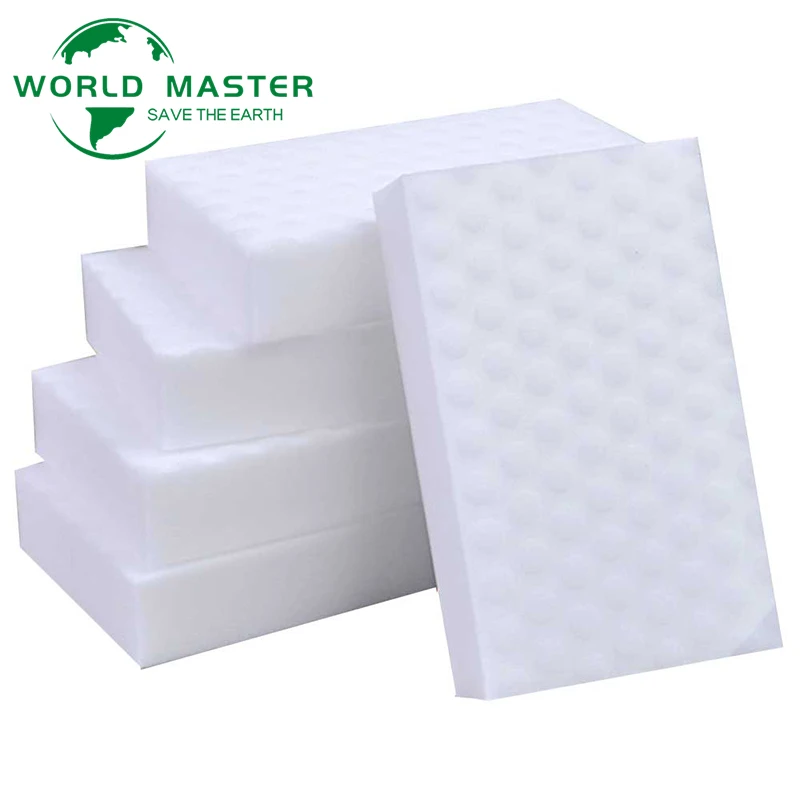 

World Master 100Pcs/lot Melamine Sponge Magic Sponge Eraser Melamine Sponges Cleanser Cleaning Bathroom Kitchen Accessories