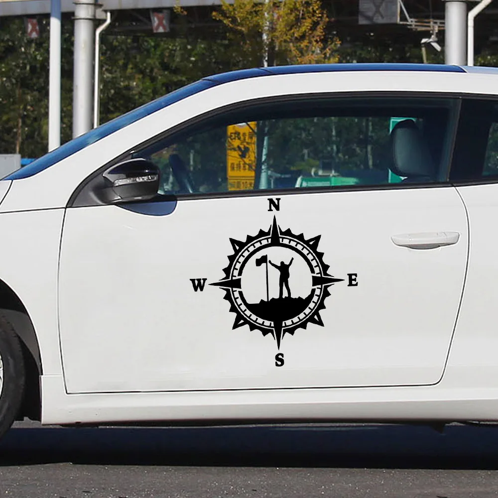 

Cool Design Climbing Compass Car Decal For Truck Window Bumper Auto Suv Door Laptop Kayak Compass Vinyl Decal