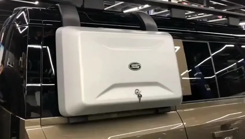 

Silver Roof Luggage Cargo Carrier luggage side tool Equipment box fit for Land Rover Defender 2020 2021 auto parts