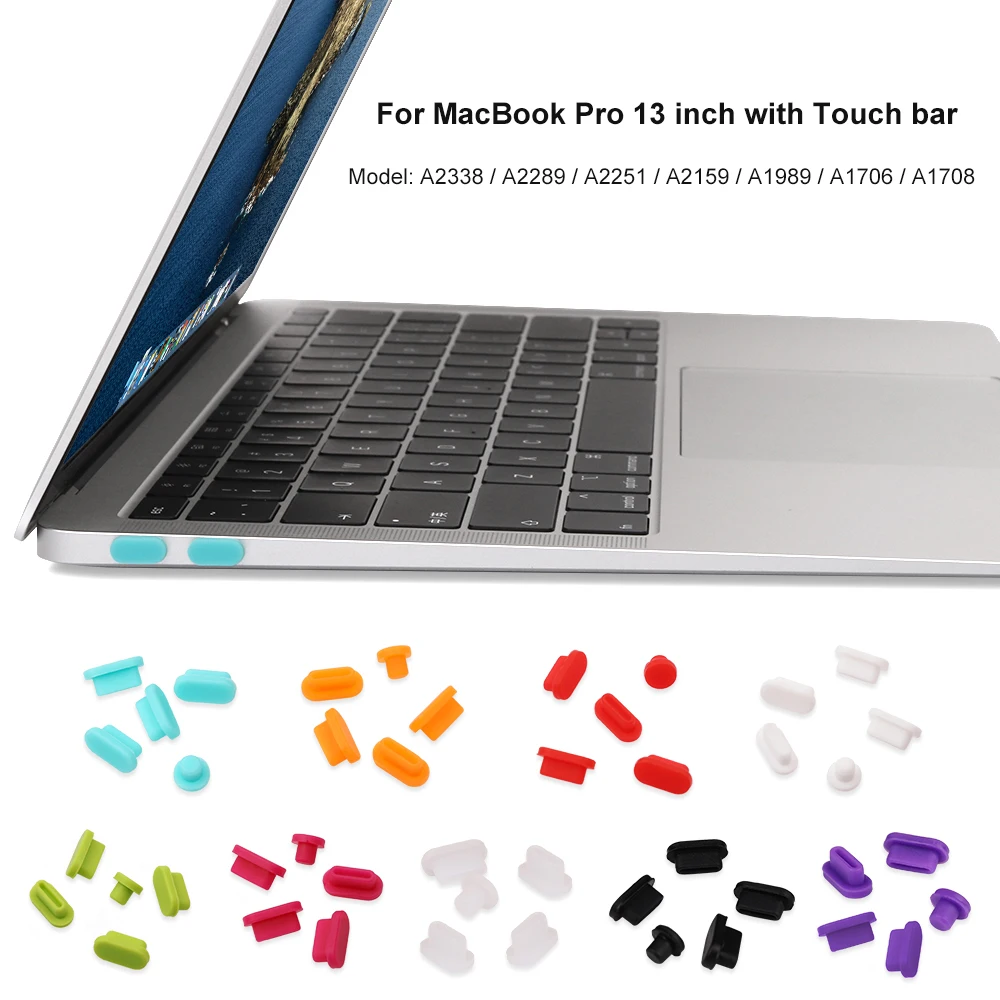 Силиконовые пылезащитные заглушки для MacBook Pro 13 дюймов 2020 дюйма A2338 A2289 A2251