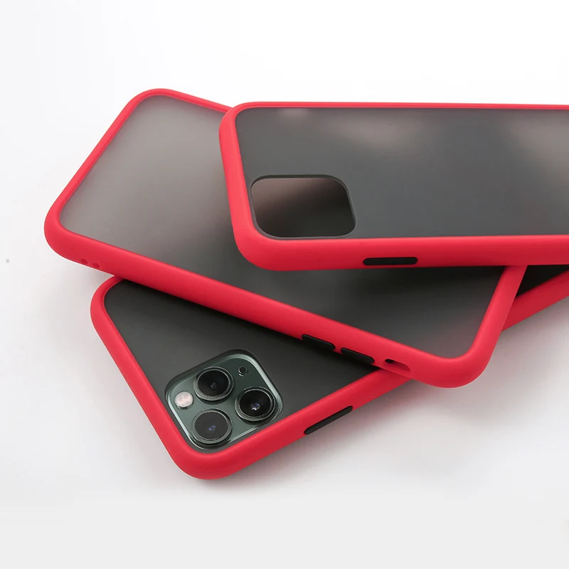 red Чехол chyi для iphone 11 pro max xs xr 7 8 6s plus, чехол, оболочка, Модный чехол для телефона, pc, задняя крышка, Мягкий силикон, tpu edge etui - Цвет: red