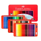 Классические масляные цветные карандаши Faber Castell, оловянный набор, 100 ярких цветов, Рисование для детей и взрослых, книжки-раскраски, рисование