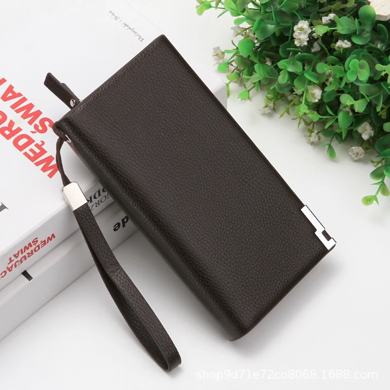 Мужские кошельки с ремешком на запястье кожаные бумажники карман для сотового