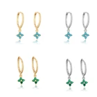 Женские серьги-капельки Серебряного и золотого цвета, бирюзовые, голубые и зеленые листья, роскошные модные ювелирные украшения для пирсинга в стиле рок и панк, серьги 2022