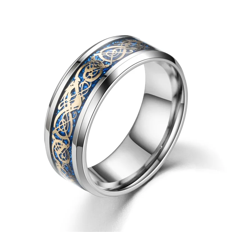 Dragon pattern Stainless steel men's ring fashion trend jewelry | Rings