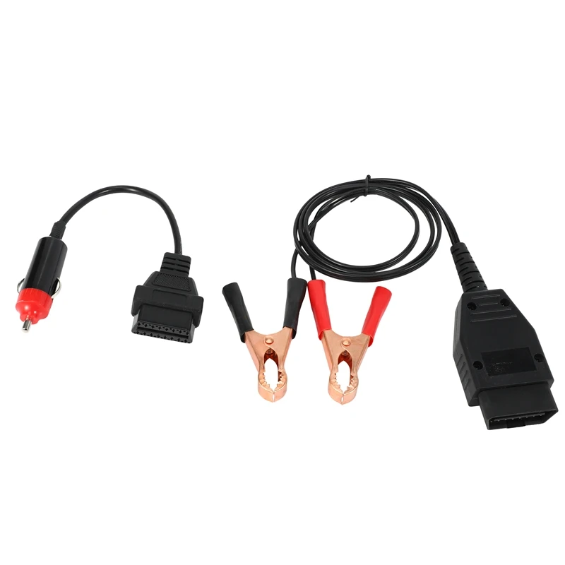 

OBD II Vehicle ECU Emergency 12V Power Supply Cable Memory Saver with Alligator Clip EC5 Converter for Car Auto Cable