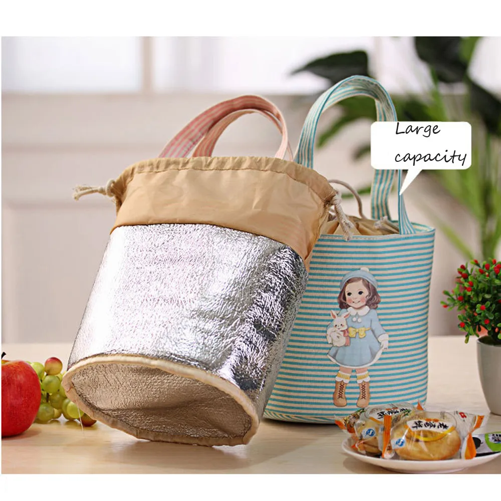 Кукла сумка-холодильник с узором Коробки для обедов Портативный сумка завтрака