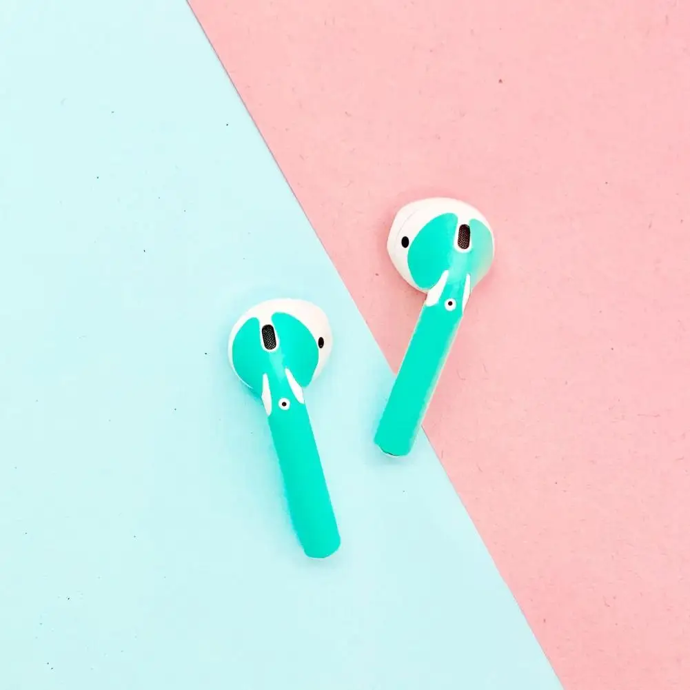 Универсальный сплошной цвет ПВХ клей Bluetooth наушники стикер наклейка кожи для