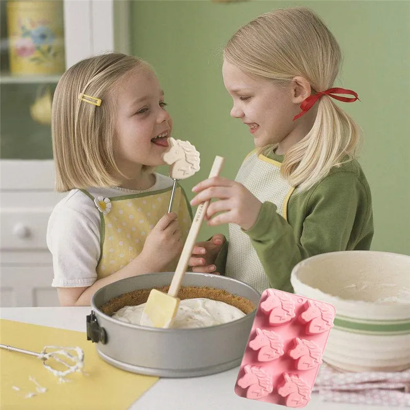 Силиконовые формы в виде единорога Форма 6 даже пони силиконовый торт украшения