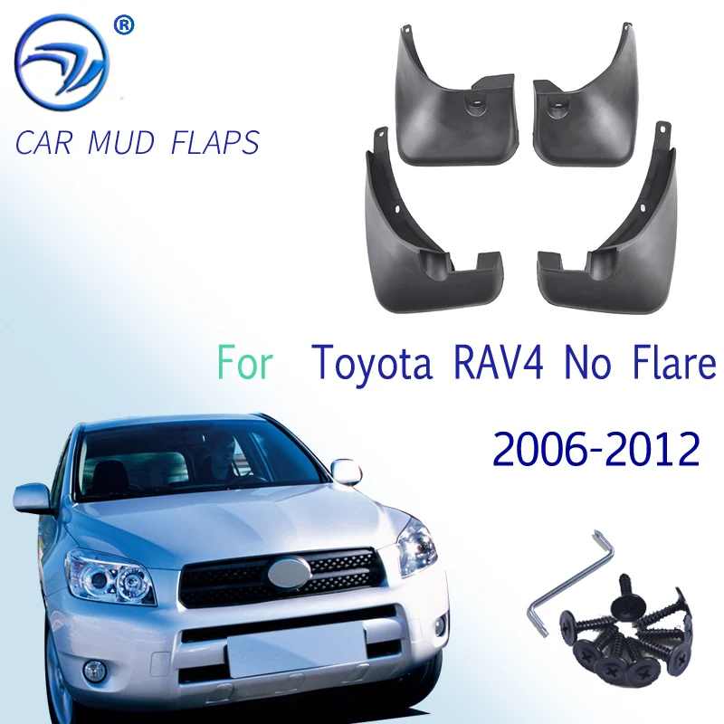 Комплект брызговиков для Toyota RAV4 No Flare 2006 2012 брызговики крыло 2007 2008 2009 2010