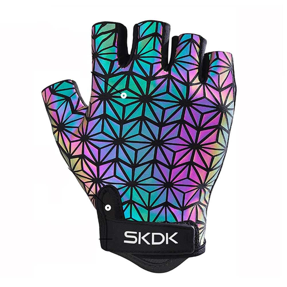 

2020 New Design Fashion Gym Fitness Weight Lifting Gloves Laser Reflection Workout Exercise Gloves