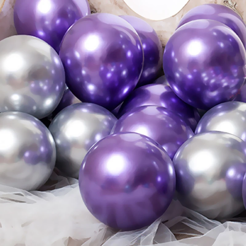 

15pcs/lot 5inch 10inch Metallic Balloon Chrome Balloons Wedding Birthday Party Decoration Gold Silver Helium Latex Balloons