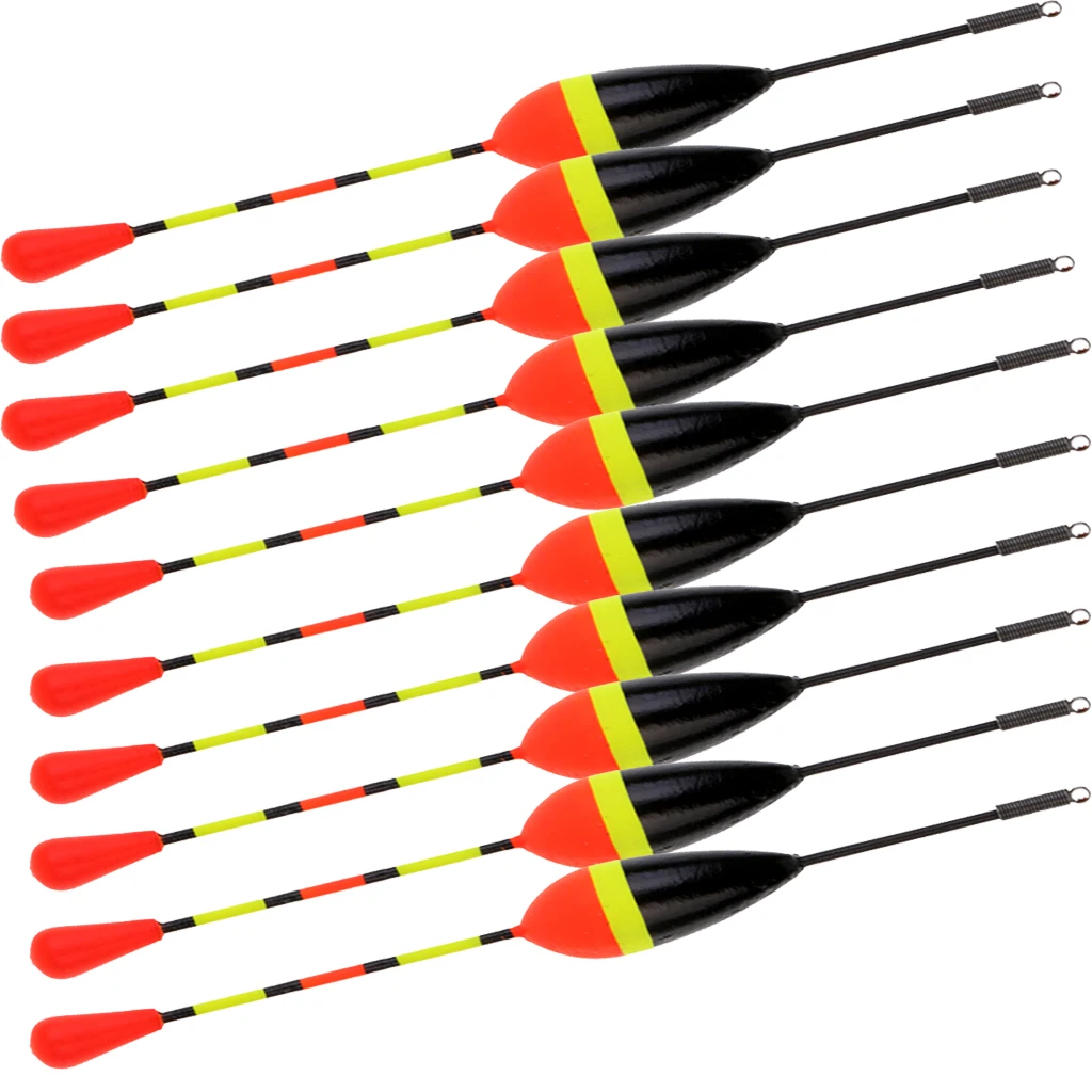 

10 Pieces 1.2g Wood Float Bobbers Saltwater Vertical Fishing Buoy for Outdoor Fishing