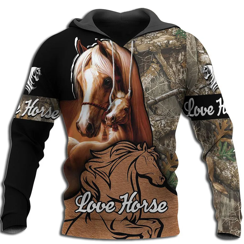 

New product jacket Cool horse 3D overall print style Harajuku street zipper pullover Unisex fashion sweatshirt/hooded pullover