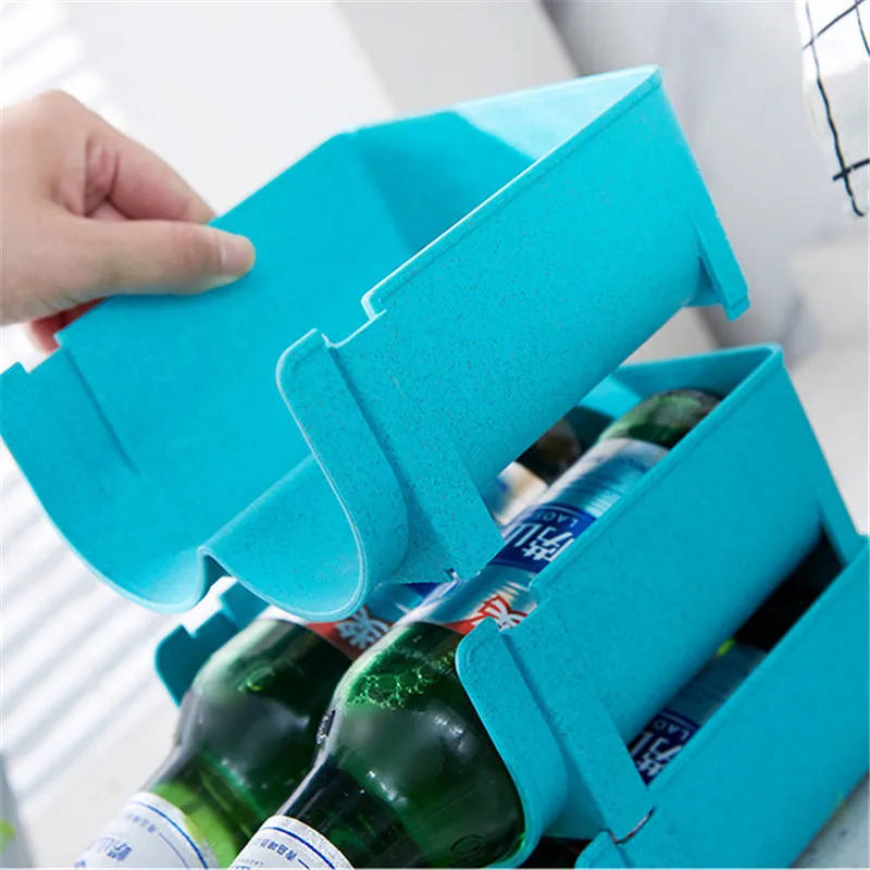 1pc Beverage Cans Storage Fixed Shelf Fridge Space Saving Organizer Drink Bottle Holder Stackable Box Red Wine Display Rack Case | Дом и сад
