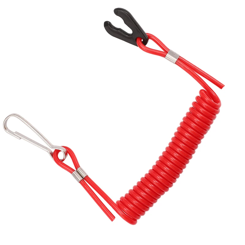 2 веревки безопасности для Yamaha PWC Jet Ski Wave Runners Stop Killing TPU + PVC красный ключ зажигания