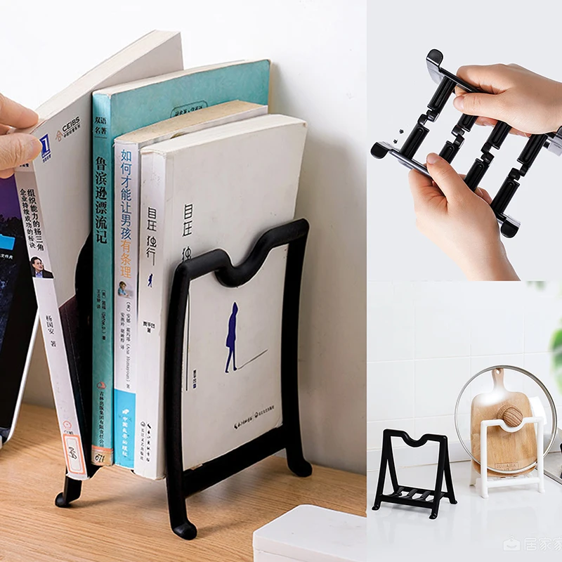 

Clip Type Pot Cover Rack Display Stand Dish Rack Plate Bowl Book Pedestal Holder