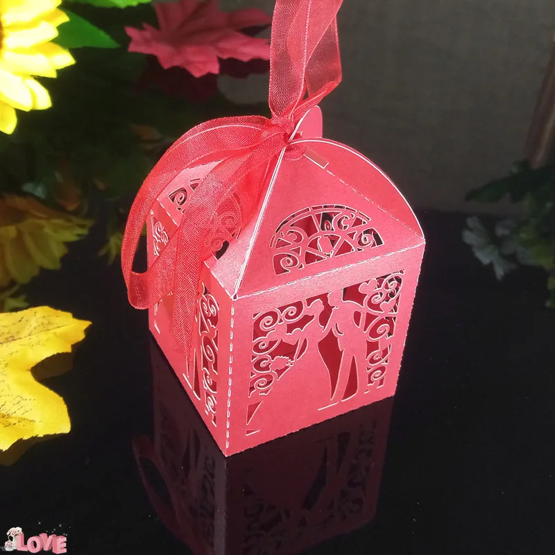 50 шт. коробка конфет для свадьбы с узором жениха невесты Романтические свадебные